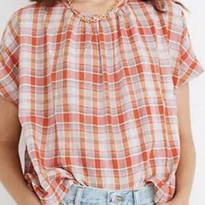 Madewell NWT shirt Top s cotton boho slouchy Prairie Peasant Cottage Core Modest